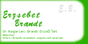 erzsebet brandt business card